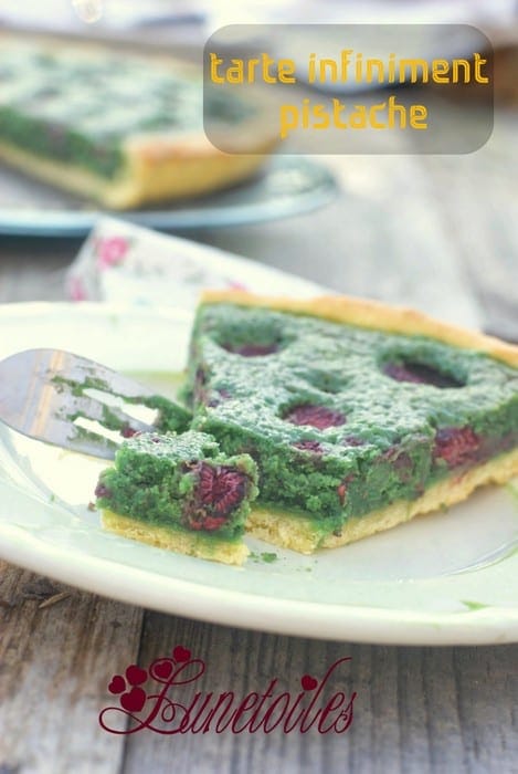 recette tarte pistaches framboise