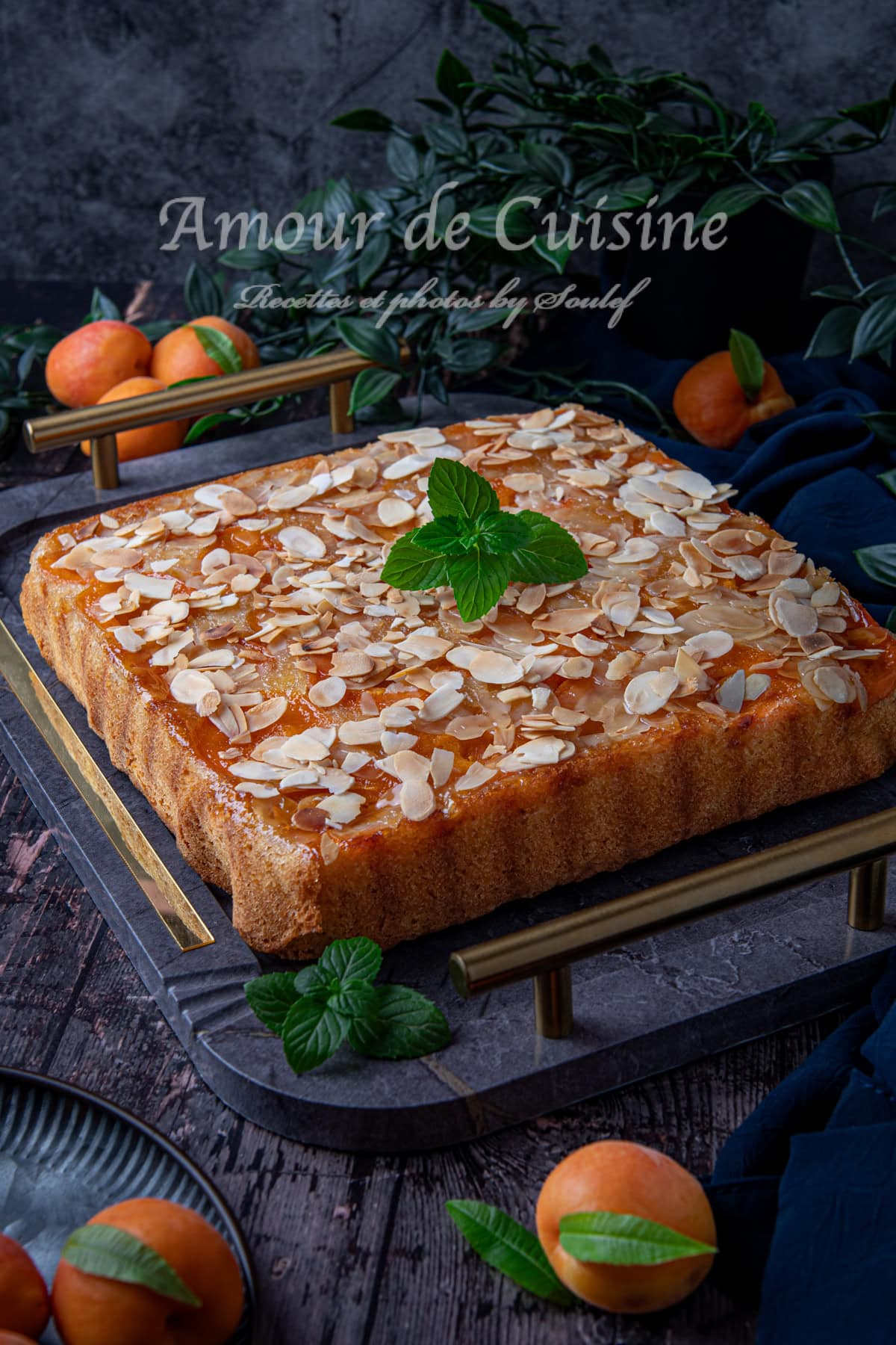 gateau renversé à l'abricot