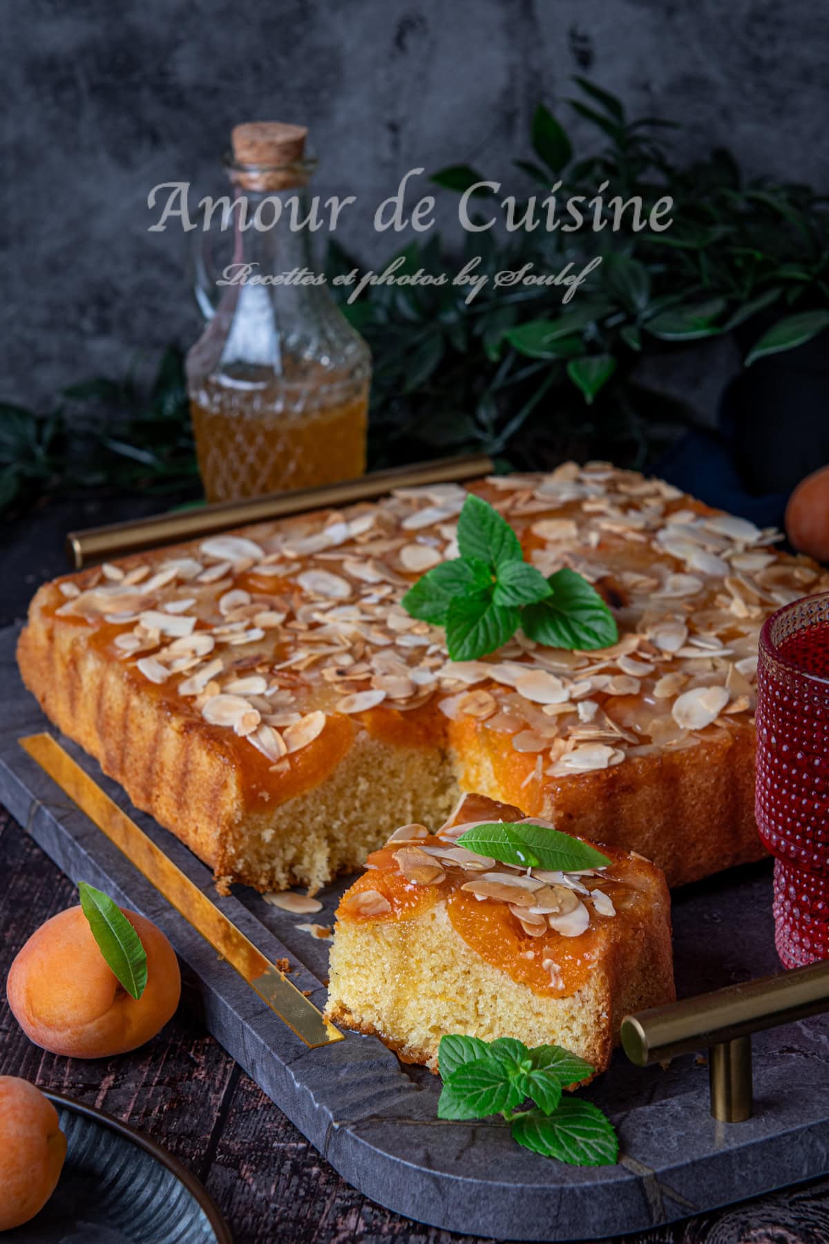 gateau renversé abricot et amande
